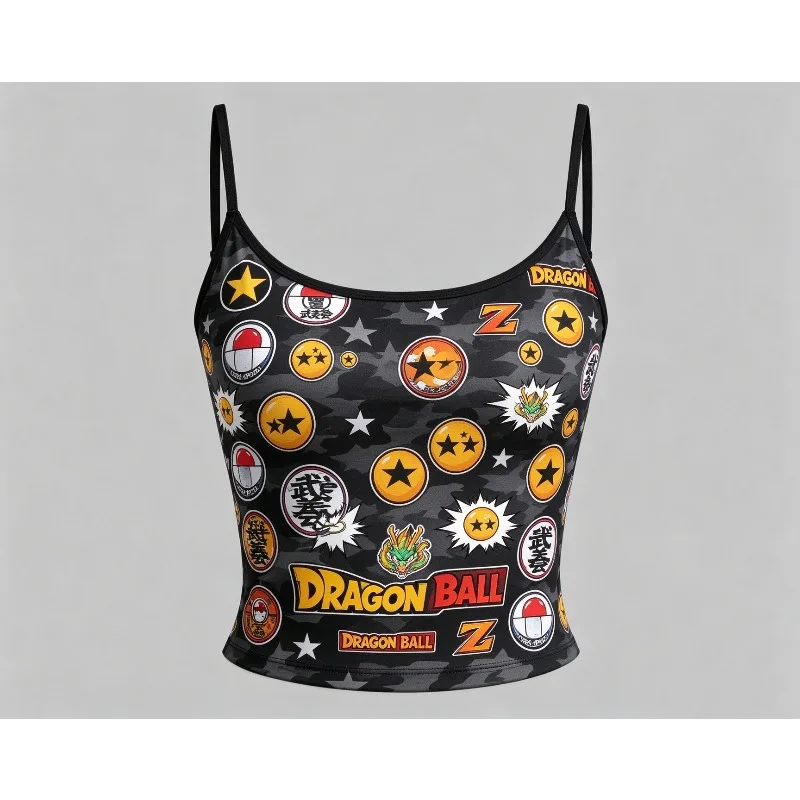 Dragon Ball Vegeta Super Saiyan Vest Tank Top Anime Print Breathable Sportswear Women Streetwear