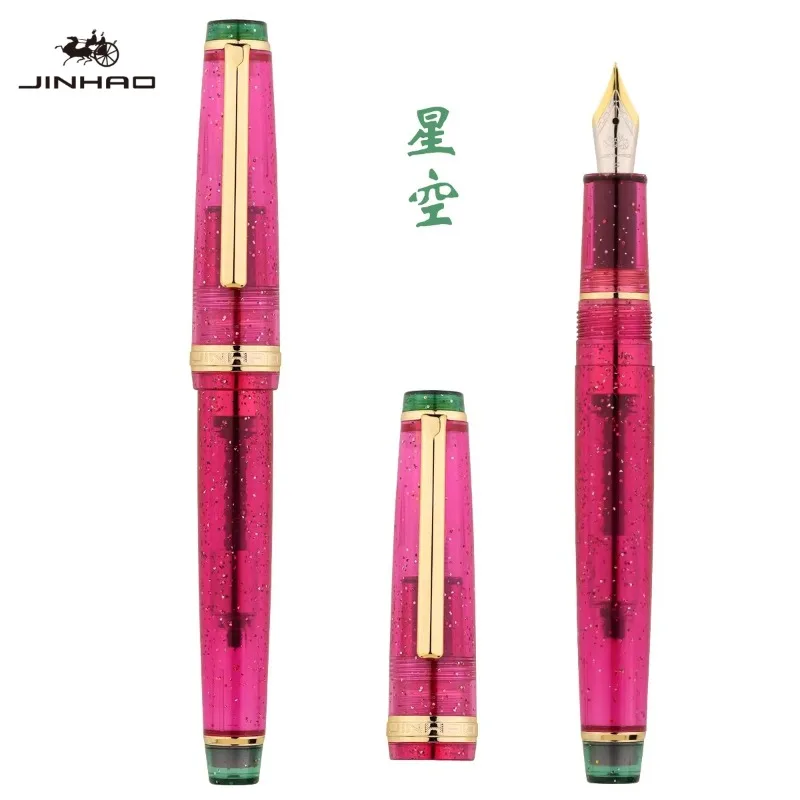 

Перьевая ручка JINHAO 82, EF/F/M/изогнутое перо, индивидуальный смешанный цвет макарон, акрил с конвертером, канцелярские принадлежности, офисные школьные принадлежности