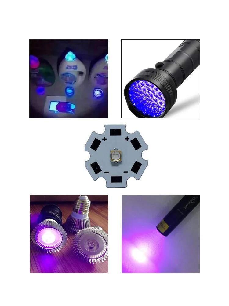 UV LED 5W LG3535 LG 3535 dioda emitera wysokiej dioda LED dużej mocy 395nm 385nm 365nm 5W UV/ultrafioletowy do tusz utwardzalny UV/kontroli bezpieczeństwa — zdjęcie 2