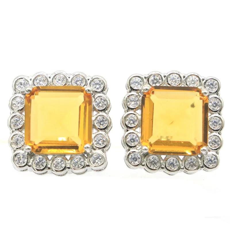 Compra 4 y Obtén 1 Gratis, Pendientes de Plata para Mujer con Topacio Azul Londres, Kunzita, Peridoto, Morganita y Citrino Dorado de 17x17mm y 7g, Venta al Por Mayor