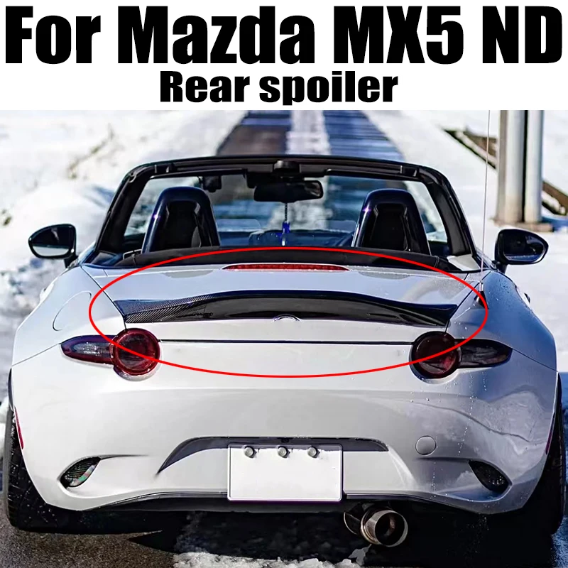 

Для Mazda MX5 Miata ND RF YA Style FRP волоконно-Стекловолоконный Неокрашенный спойлер Утконос крыло багажника губы гонки аксессуары тюнинг отделка