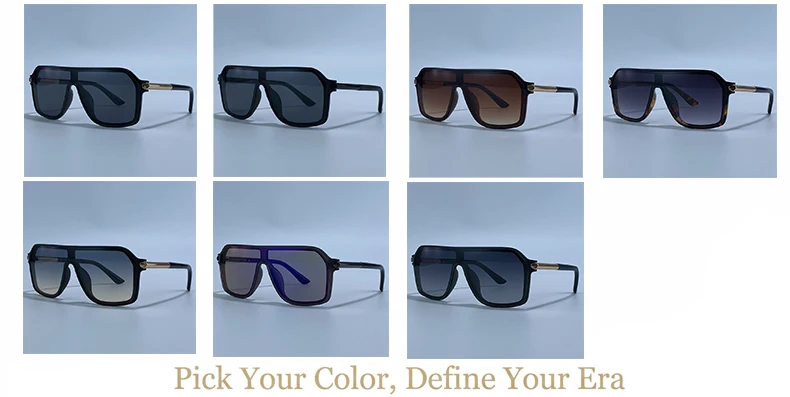 Vintage Übergroße Einteilige Schild-Sonnenbrille für Herren 2026 Luxusmarke Metallrahmen Outdoor-Sonnenbrille für Männer Trendige Schattierungen – Detail 9