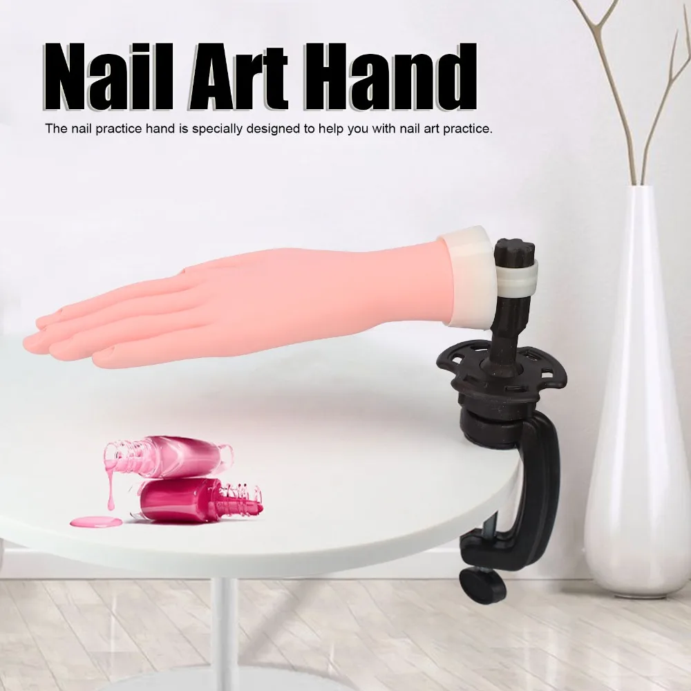 

Bendable Nail Practice Hand Flexible Art Practice Model Mannequin Hand Flexible Nail Hand Nail Art Beginners