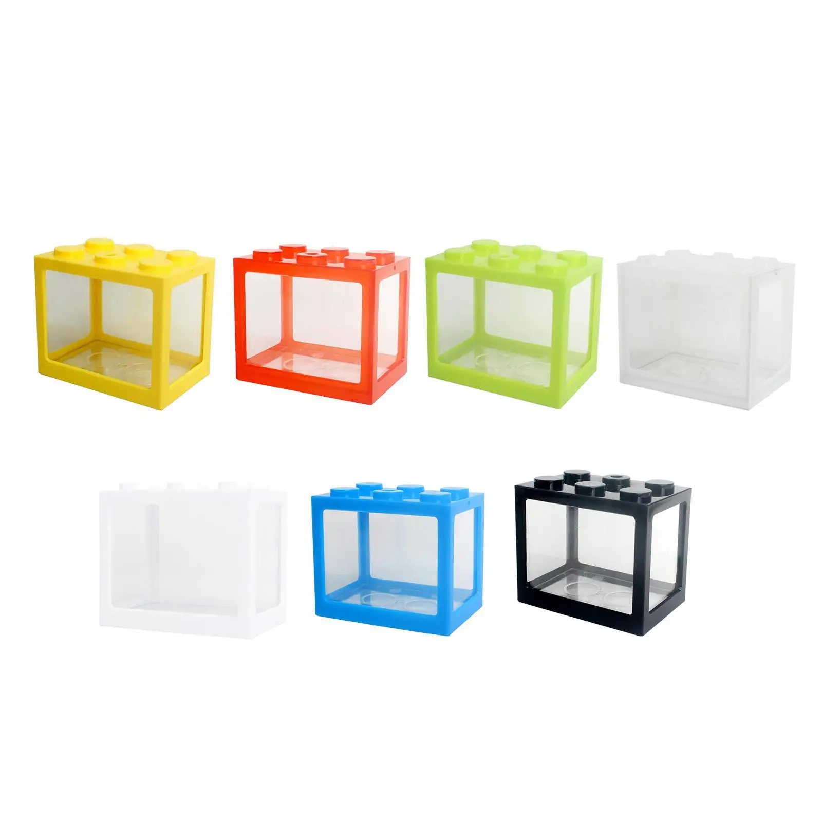 Aquarium Fish Tank Mini Building Blocks Box Home Decor Black