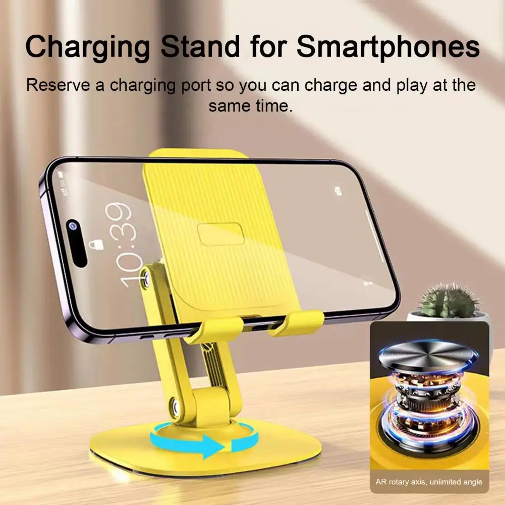 Anti-shake Phone Holder with Charging Port Mobile Phone Holder with Charging Port Secure Grip Mobile Phone Holder for Desktop