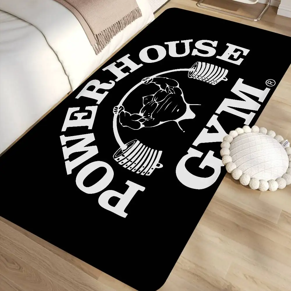 Bodybuilding Fitness Powerhouse Gym Floor Mat Retro Multiple Choice Living Room Kitchen Rug Non-Slip Modern Home Decor