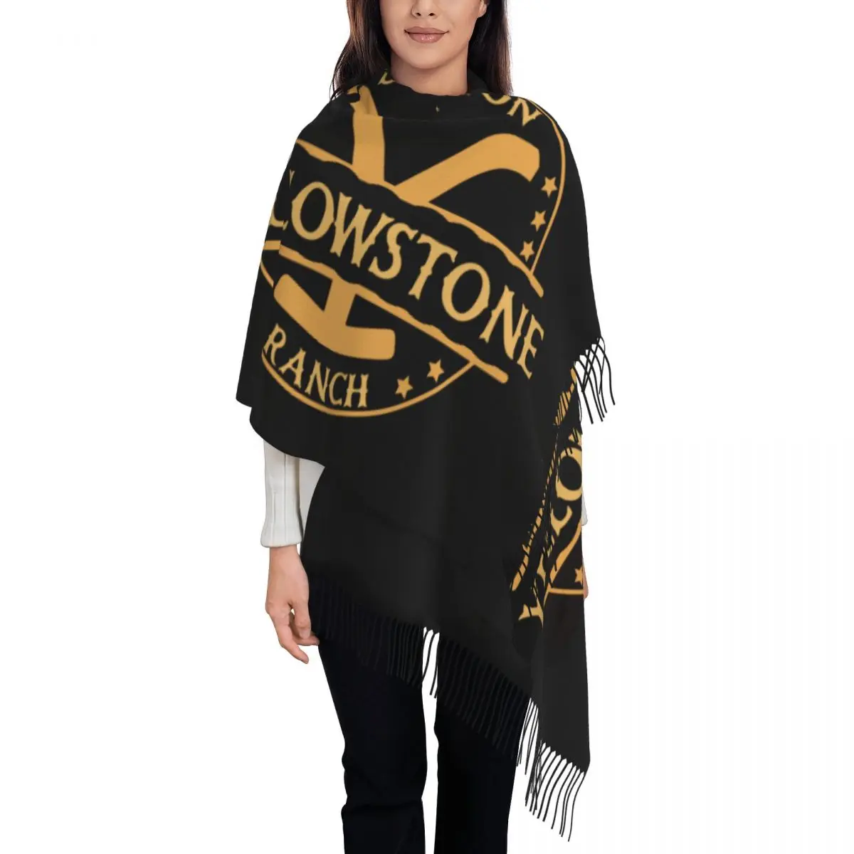 

Custom Print Yellowstone Dutton Ranch Scarf Women Men Winter Warm Scarves Film Shawls Wraps