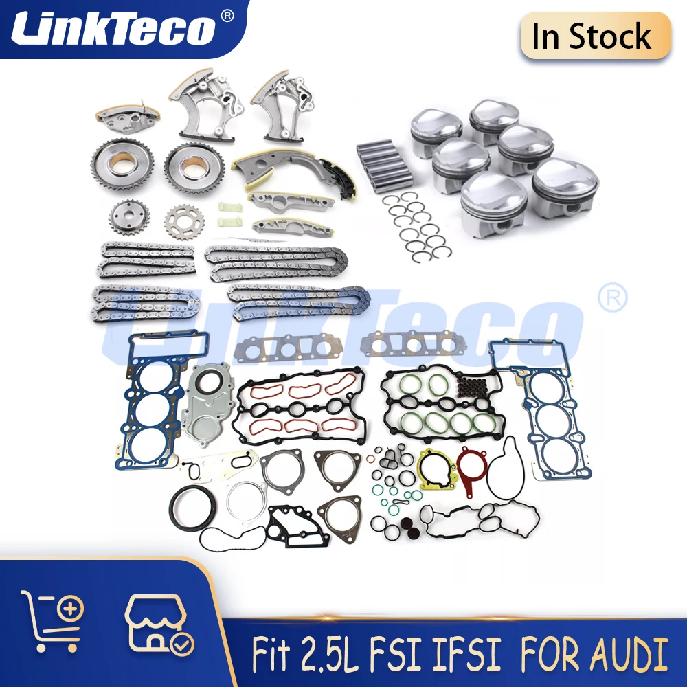 

Engine Rebuilding Gasket Piston & Ring Timing Set Fit 2.5L FSI CLXA CLXB CPAA CVBA FOR Audi A6L 4X8 4XL C7 A7 4GA A8L 4H8 4HL