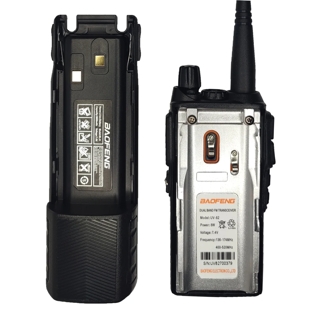 Baofeng UV-82 8W Walkie Talkie dalekiego zasięgu przenośne z akumulatorem USB 3800mAh Baofeng UV82 dwukierunkowe stacje radiowe dużej mocy