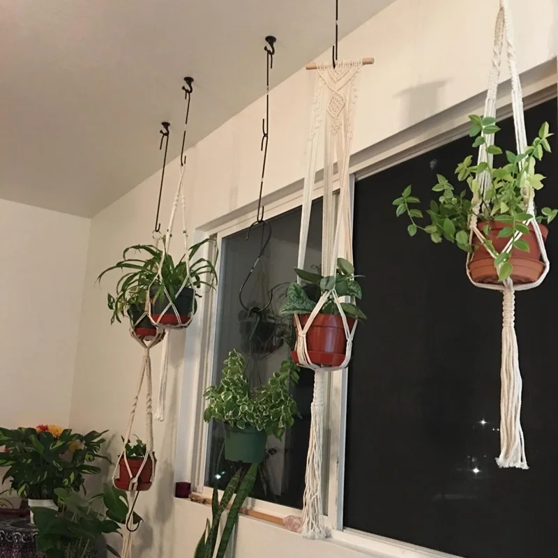 Macrame Handmade Plant Hanger Baskets Flower Pots Holder Balcony Hanging Decoration Flowerpot net bag Home Garden Supplies