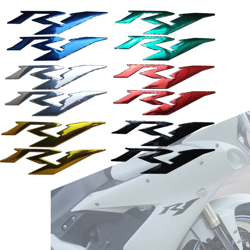 

Motorcycle 3D Emblem Badge Decal Tank Wheel R1 Sticker Soft Reflective Decal For Yamaha YZF-R1 YZFR1 YZF R1