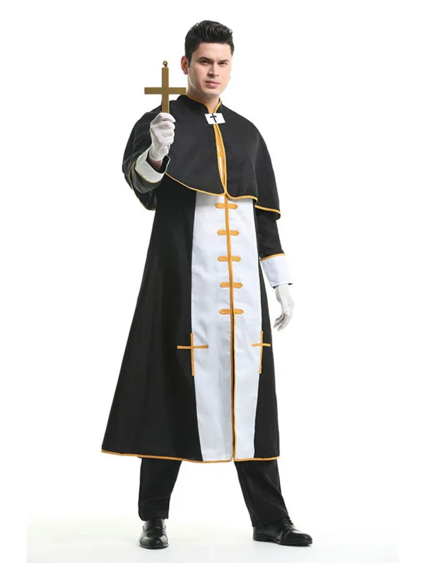 

Pastor Micro Robe Costume Cosplay Priest Mary Performance loween Outfit Chinese Production Winter 2025