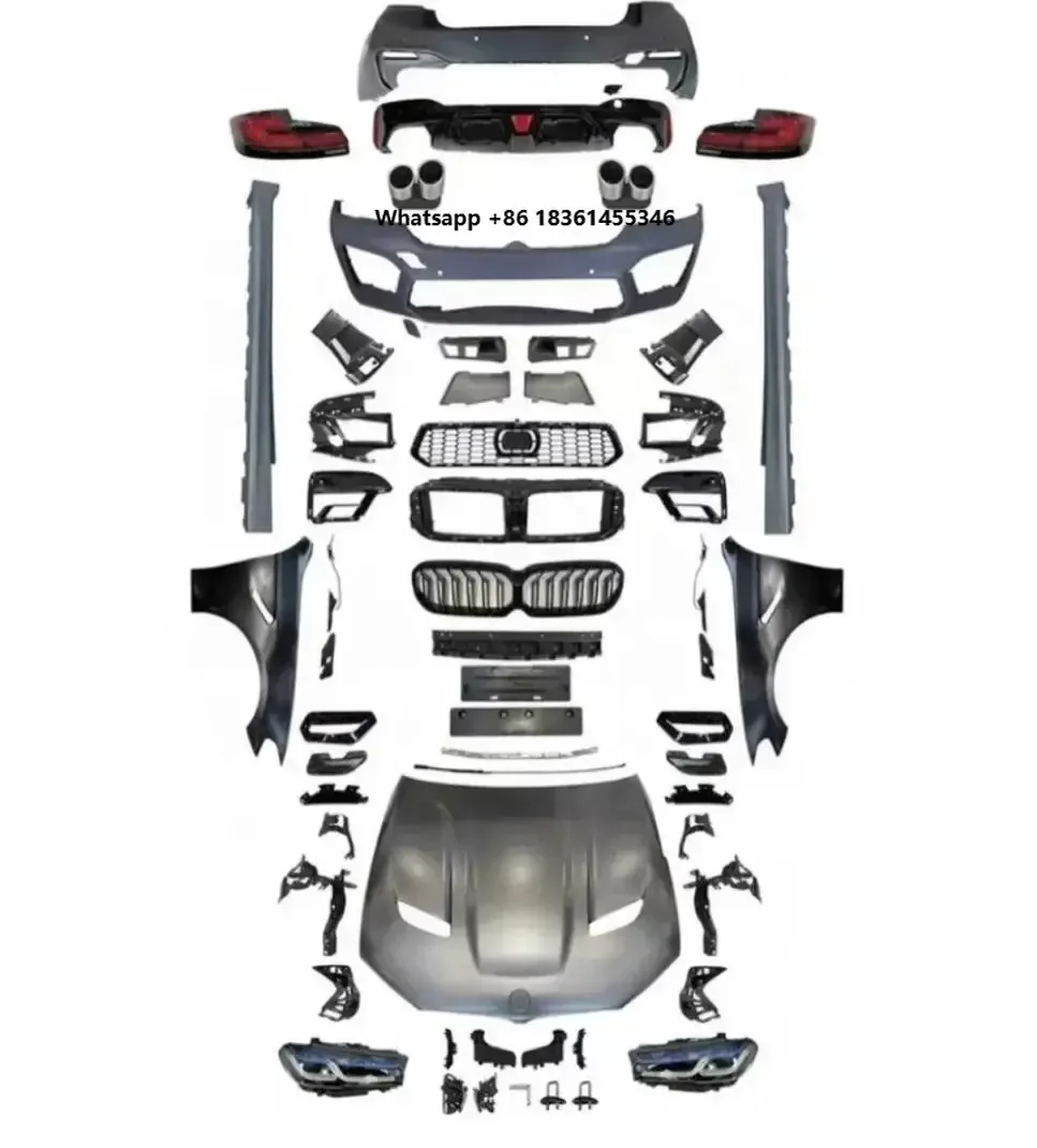 

For 5 Series F10 2010-2017 Upgrade To M5CS G30 F90 Style Front+Rear Bumper Assembly Side Skirt Auto Facelift XDS C-Body Kit