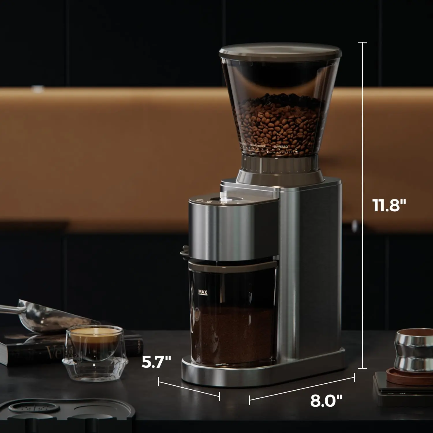 Electric Burr Coffee Been Grinder Adjustable 24 Precise Grind Setting 40s Digital Timer For French Press Espresso Drip Pour Over