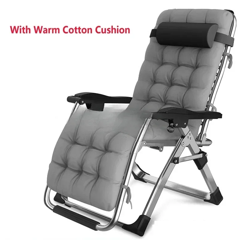 Folding Zero Gravity Chair Recliner with warm cushion For Office Beach Chairs with Armrest Adjustable Lounge Breathable Chair