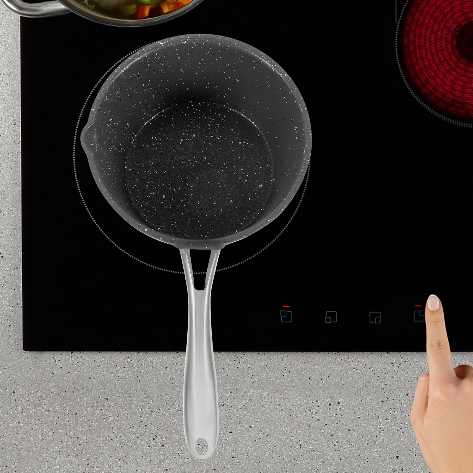 

2Pcs Stainless Steel Handle Pot Frying Pan Universal Replacement Grip Heat Distribution Secure Fit Easy to Clean