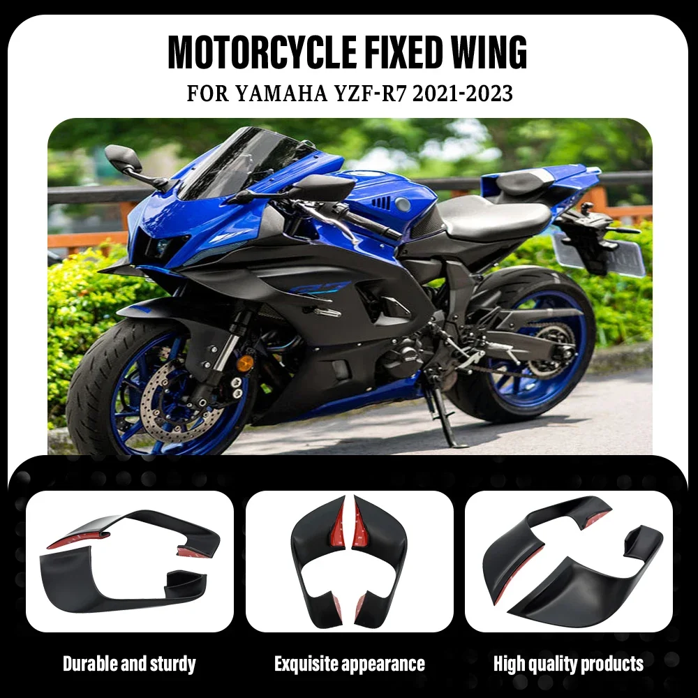

Aerodynamic Spoiler Side Wing Panel For Yamaha YZF-R7 2021-2023 Motorcycle Accessory Fixed Wing Front Cover Enhances Performance