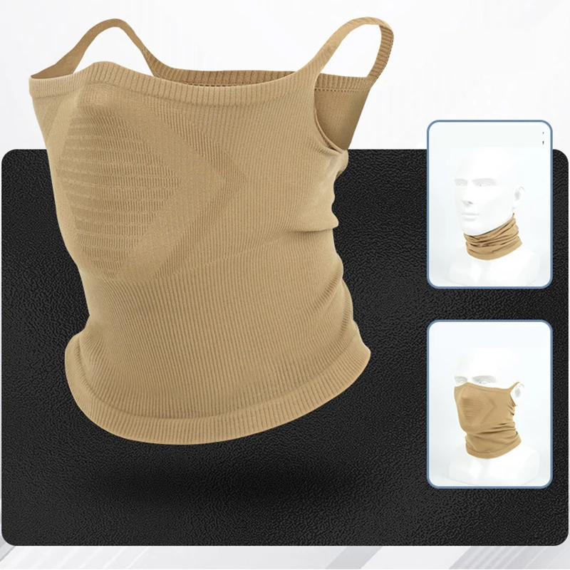 Cycling Face Mask for All Seasons Outdoor Sports Neck Gaiter Hiking Fishing Ear-Hanging Neck Warmer Windproof Dust-Proof Mask