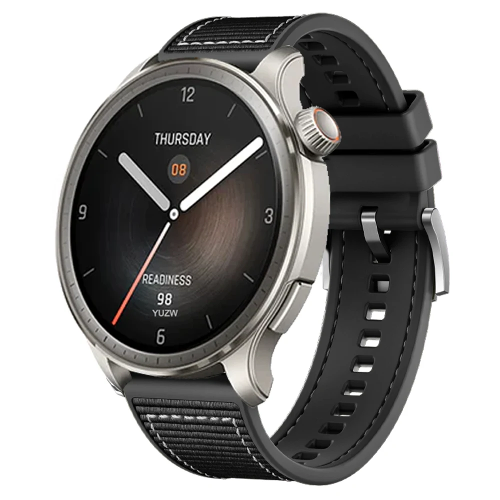 22mm Composite Nylon Strap for Huami Amazfit BALANCE/CHEETAH Silicone Band Amazfit GTR 4 3 2e Stratos 3 Sport Wristband Bracelet