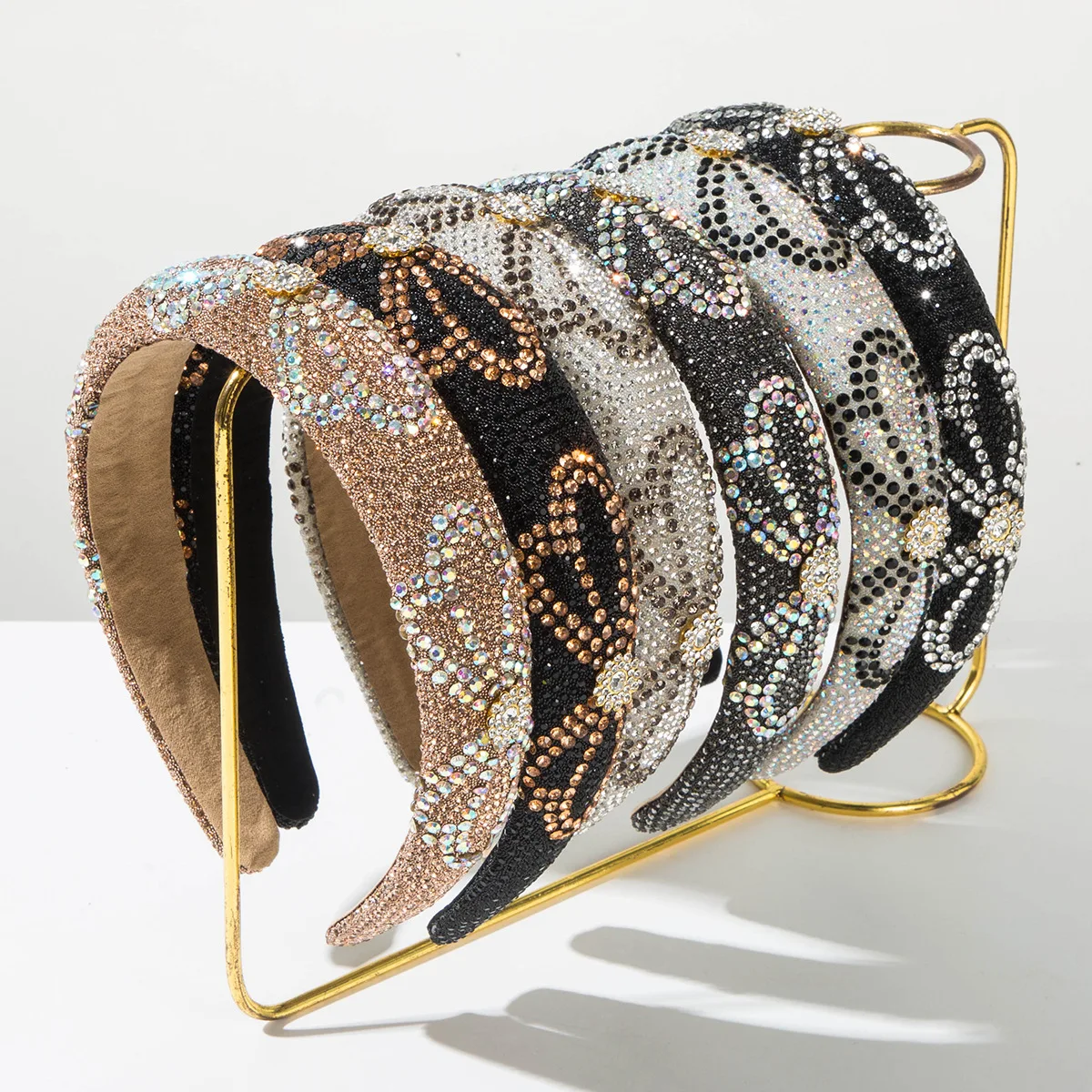 

Korean Style Simple High-End Full Diamond Petal Headband Elegant Versatile Hair Accessory