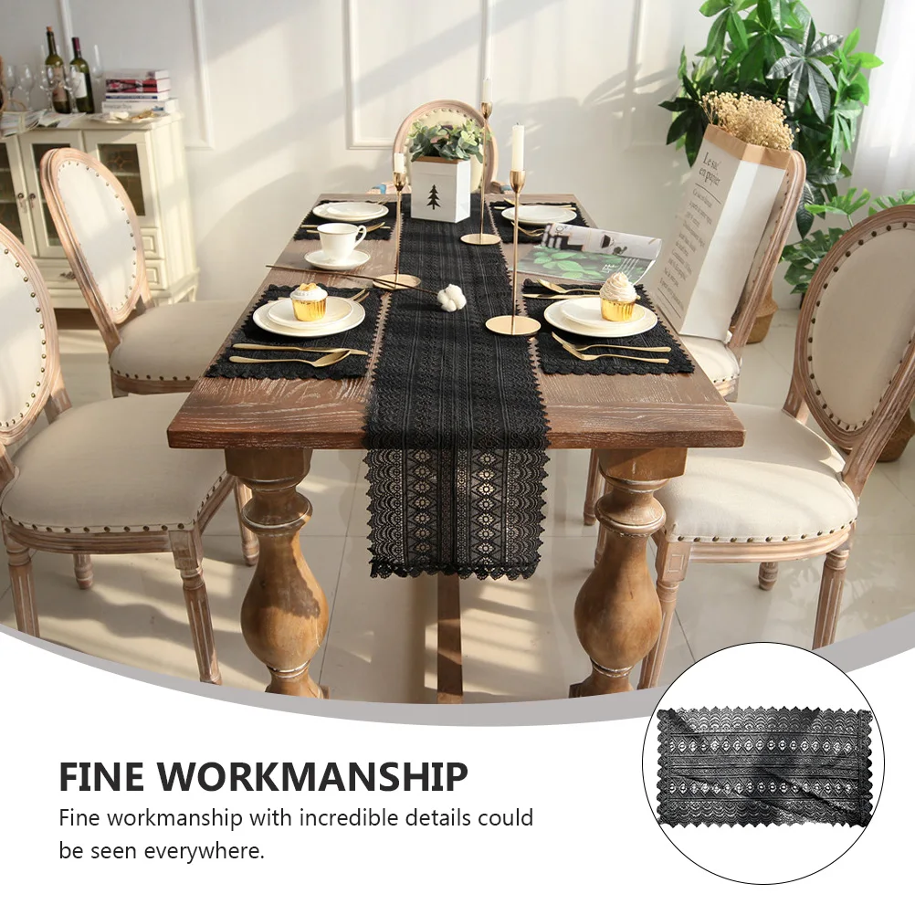 

2pcs French Style Lace Table Mat Holiday Wedding Party Placemat Fine Workmanship Countryside Ornament Decorative Household