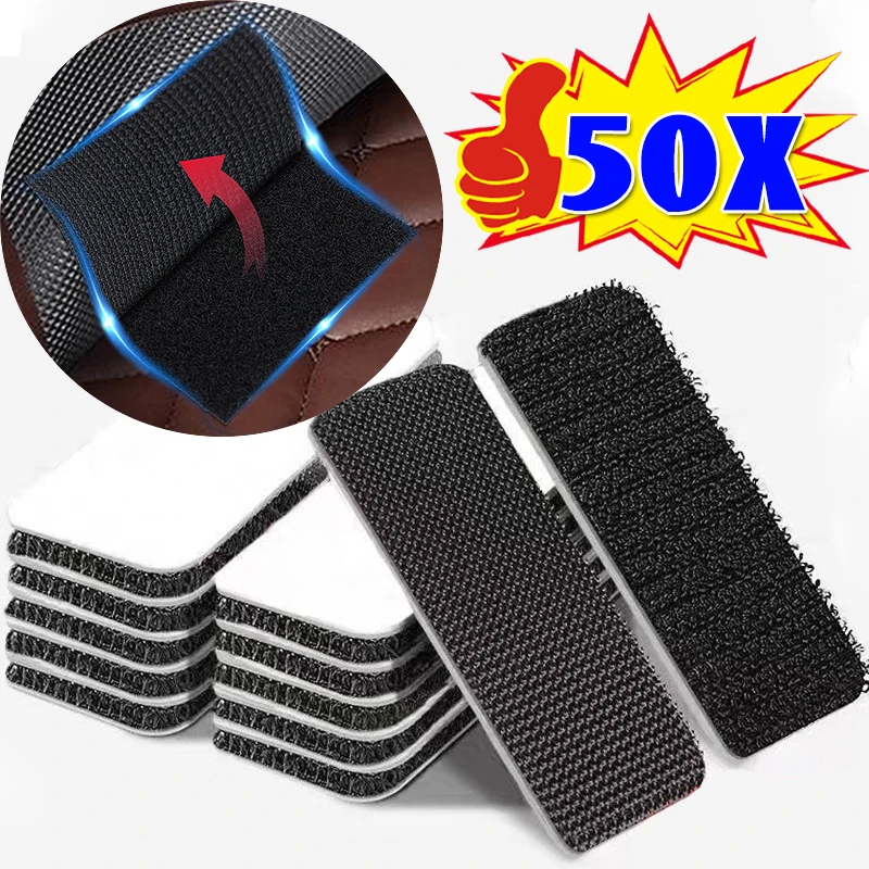 

10/20/50pairs Universal Car Foot Mats Fixing Stickers Invisible Anti-slip Double-sided Self-adhesive Sticker Auto Accessories