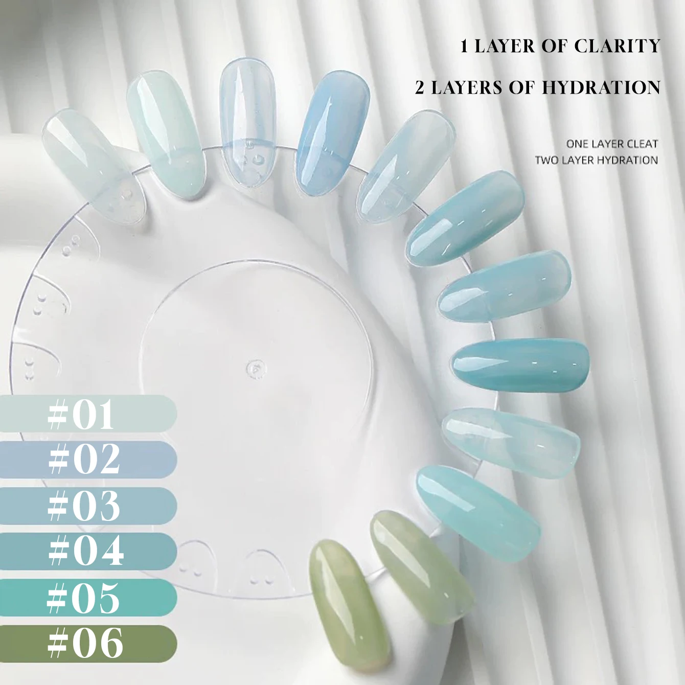 MIANEL 1pcs 12ML Japanese Mint Mambo Series Gel Nail Polish Ice Clear Green Blue Jelly Series Nail Polish UV LED Light Nails