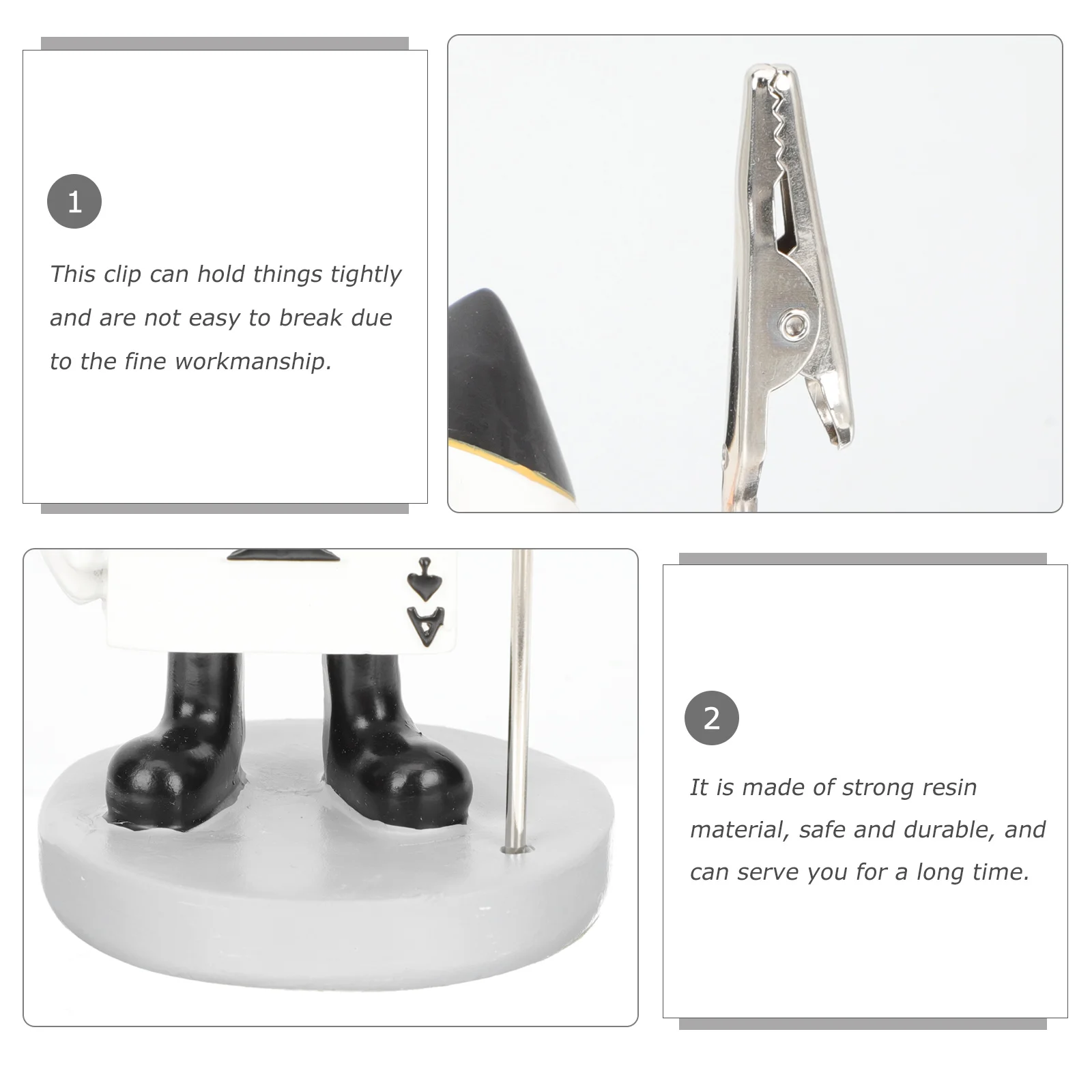 

Resin Memo Clip Photo Frame Holder Office Supplies Note Clamp Reusable Material Display Home School Restaurant