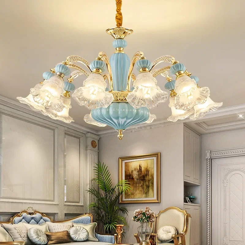 

ASHER Европейская Роскошная Хрустальная Люстра Светодиодная Американская Гостиная Ресторан Спальня Вилла Отель Магазин Одежды Подвесной Светильник