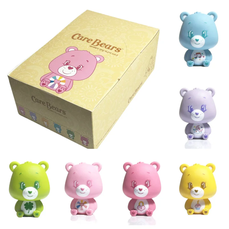 

Korean Mini Doll Carebears Blind Box Care Bear Cartoon Rainbow Love Bear Series Action Figures Anime Decor Toys Birthday Gifts