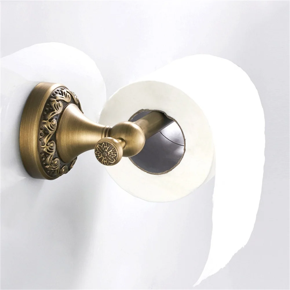 

Toilet Paper Holder Brushed Brass Bathroom Paper Towel Holder Wall-Mount Toilet Roll Holder Kitchen Bathroom Hardware