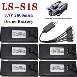 3.7V 2600mAh Drones Battery For LS-S1S Lithium Battery Accessories Spare Parts RC Drone Battery Battery or Battery With Charger 