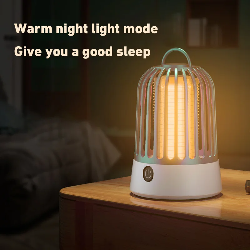 1200mAh Rechargeable Electric Insect Zapper Non-Toxic USB Insect Lamp Silent 360 Degree Wide Area For Camping Home Office Garden