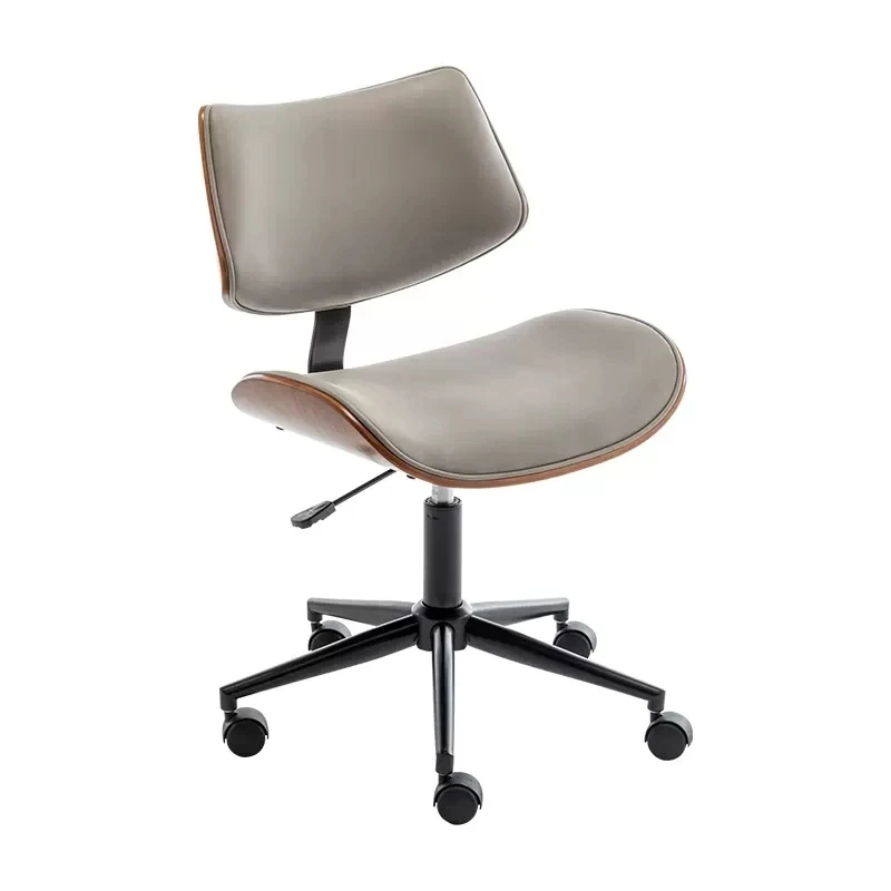 Office chair, simple computer chair, light luxury, solid wood, comfortable, sedentary, simple, adjustable swivel chair, study ch