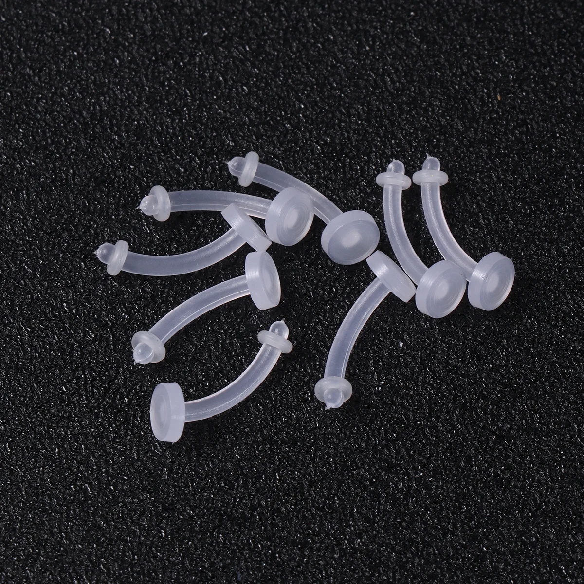 40 Uds. Conjunto de joyería para Piercing corporal acrílico, tachuelas invisibles flexibles para cejas, labio, nariz, barra curvada, joyería artística para Piercing