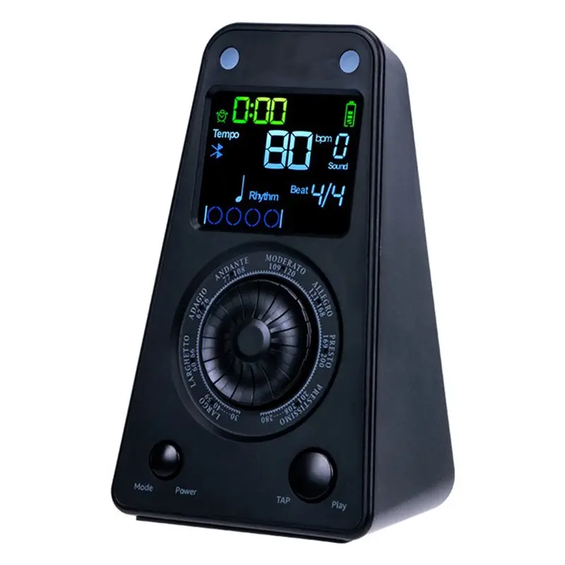 ABJM-Electronic Metronome Timer BT Rechargeable Digital Vocal For Piano Guitar Drum Adjustable Volume 8 Rhythms