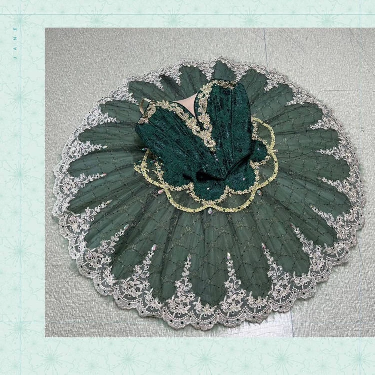 Ballett Tutu Professionelle Erwachsene Kind Ballett Kleid Grün Schwanensee Ballerina Pfannkuchen Tutu Mädchen Frauen Kinder Tanz Kostüme