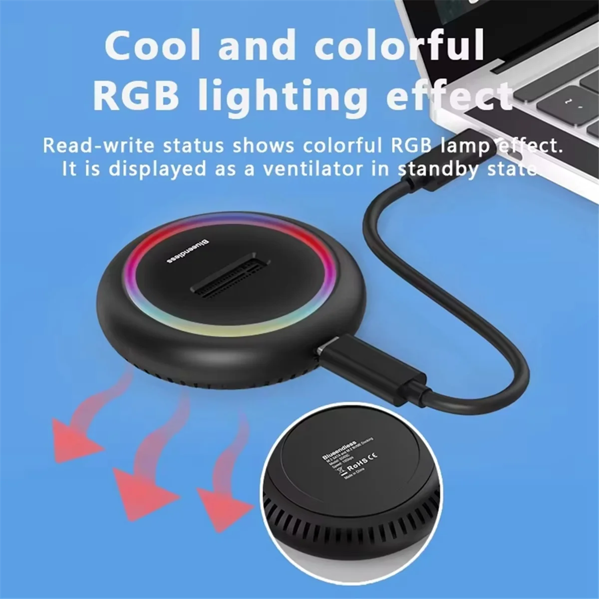 Caja SSD Blueendless mejorada Caja SSD M.2 de protocolo dual