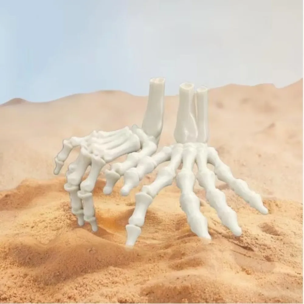 3D Printed Skeleton Hand Realistic Design Flexible Joint Ghost Halloween Props PLA Material Creative Zombie Festival Props