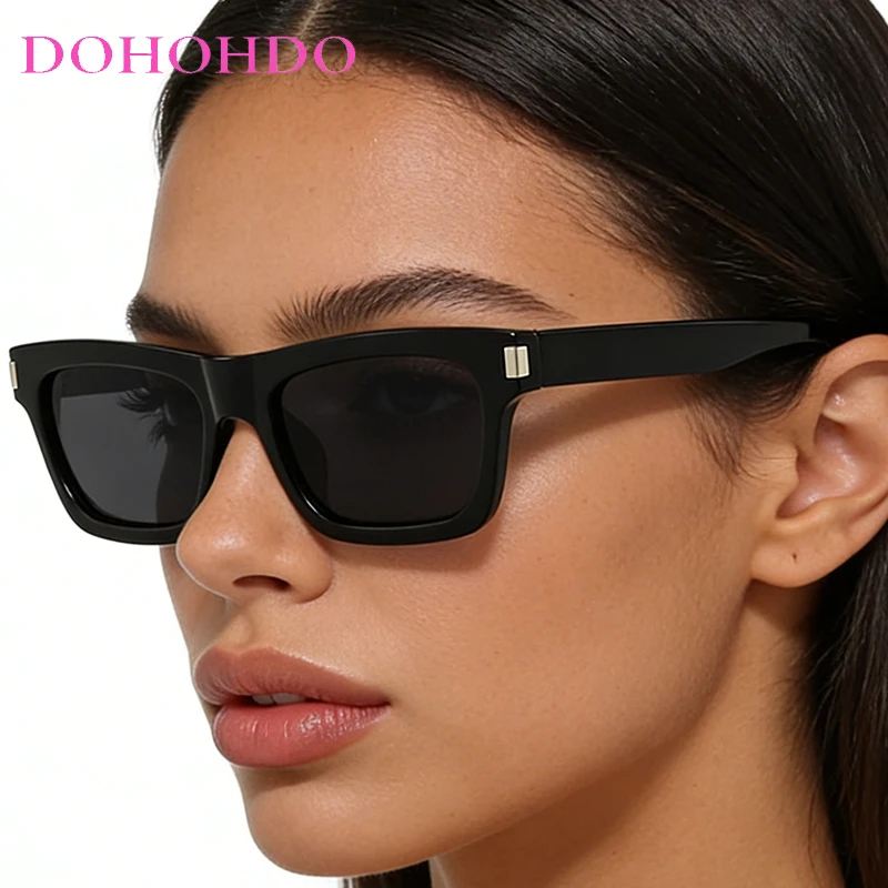 

Vintage Classic Square Frame Rivets Women Sunglasses Luxury Brand Men Sunglass Outdoor Driving Travel Shade Eyewear Unisex UV400