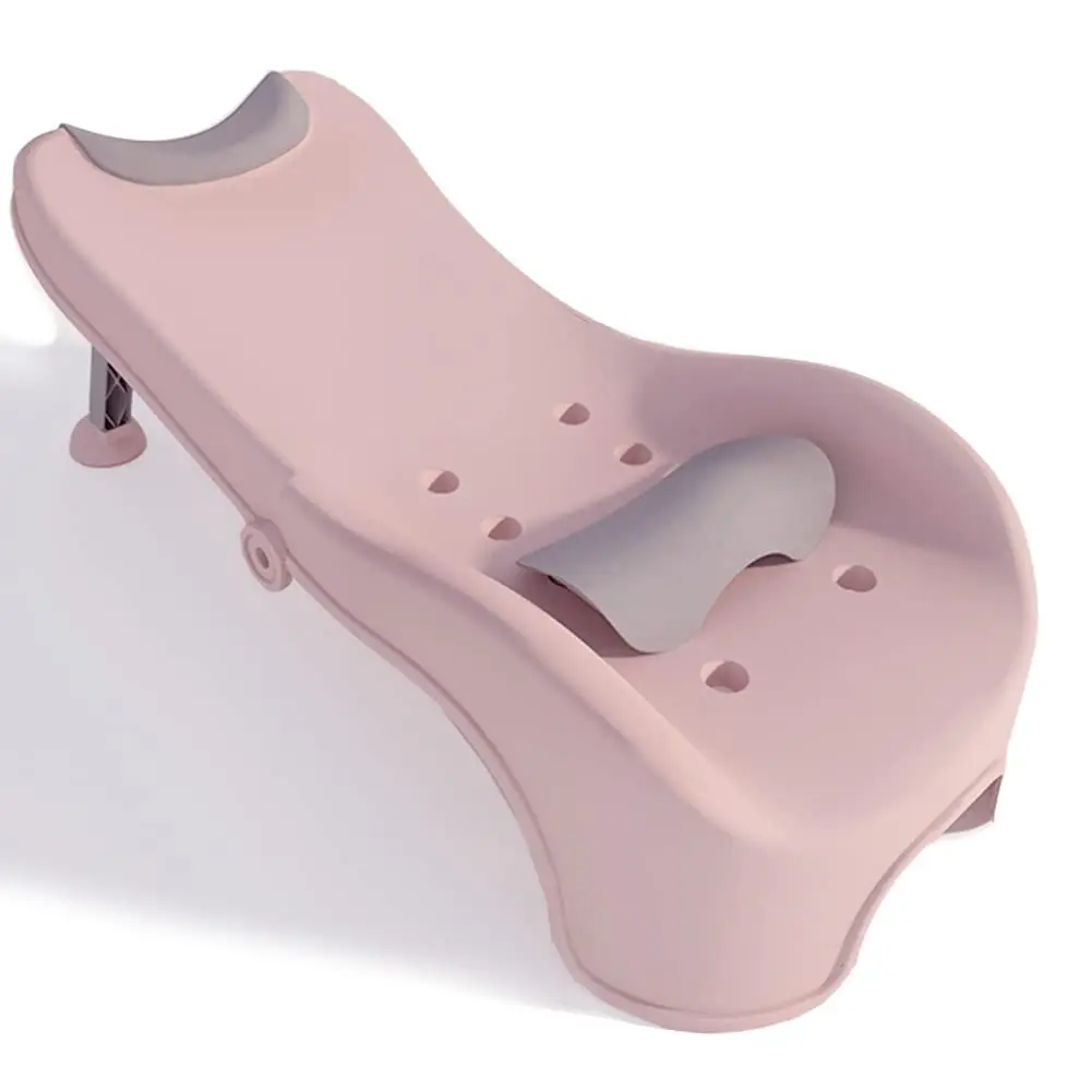 Pink Ergonomic Bath Seat for Kids 3-10 Years, Moisture-Resistant, Durable Design