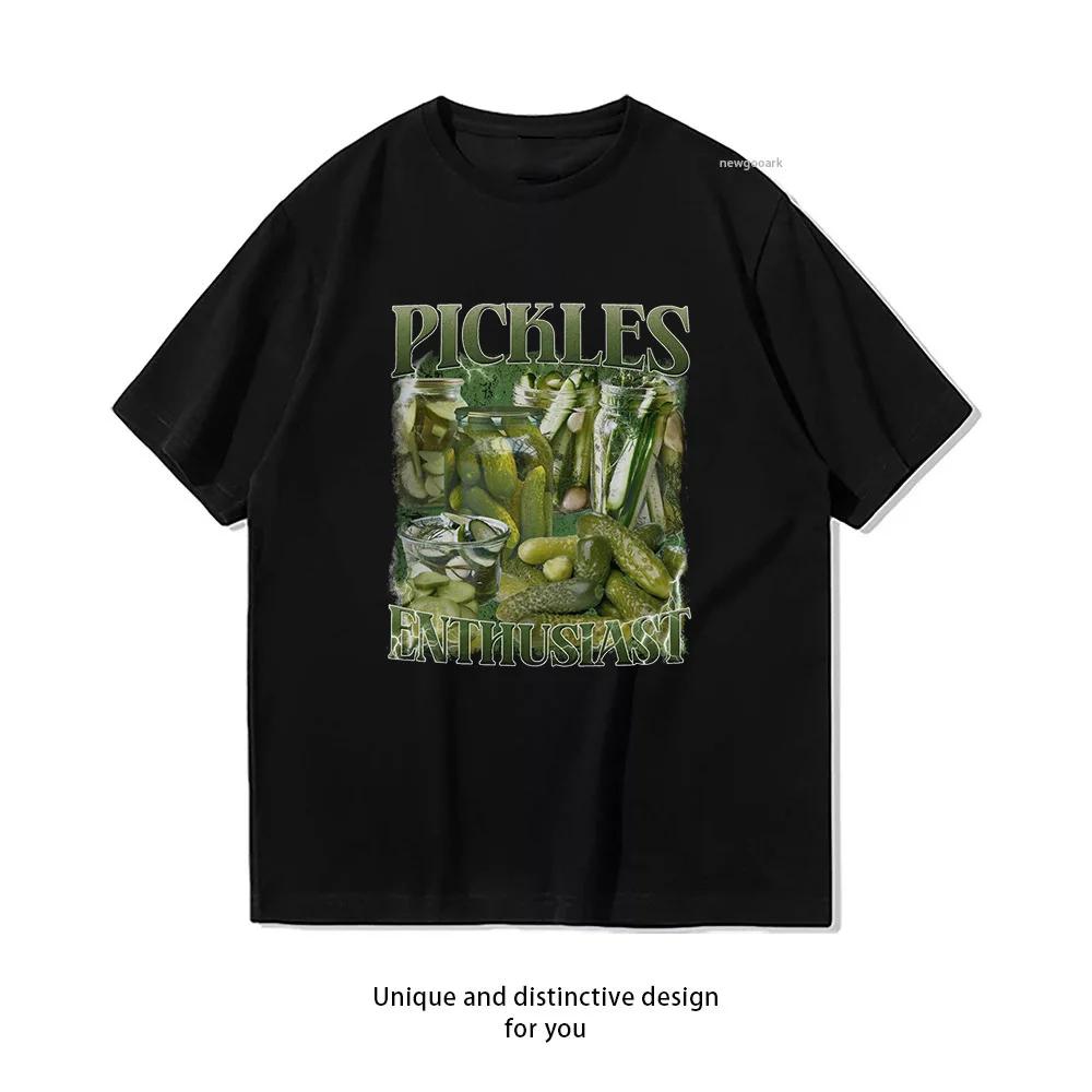 Pickle Enthusiast T-shirt Summer Cotton Woman Man Graphic T Shirts Adult O-neck Breathable Tops S-3XL