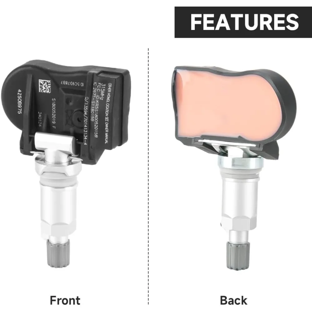 

4 шт. 4250B975 датчик системы контроля давления в шинах TPMS 315 МГц для 2013 2014 2015 2016 2017 Mitsubishi Mirage Outlander Lancer