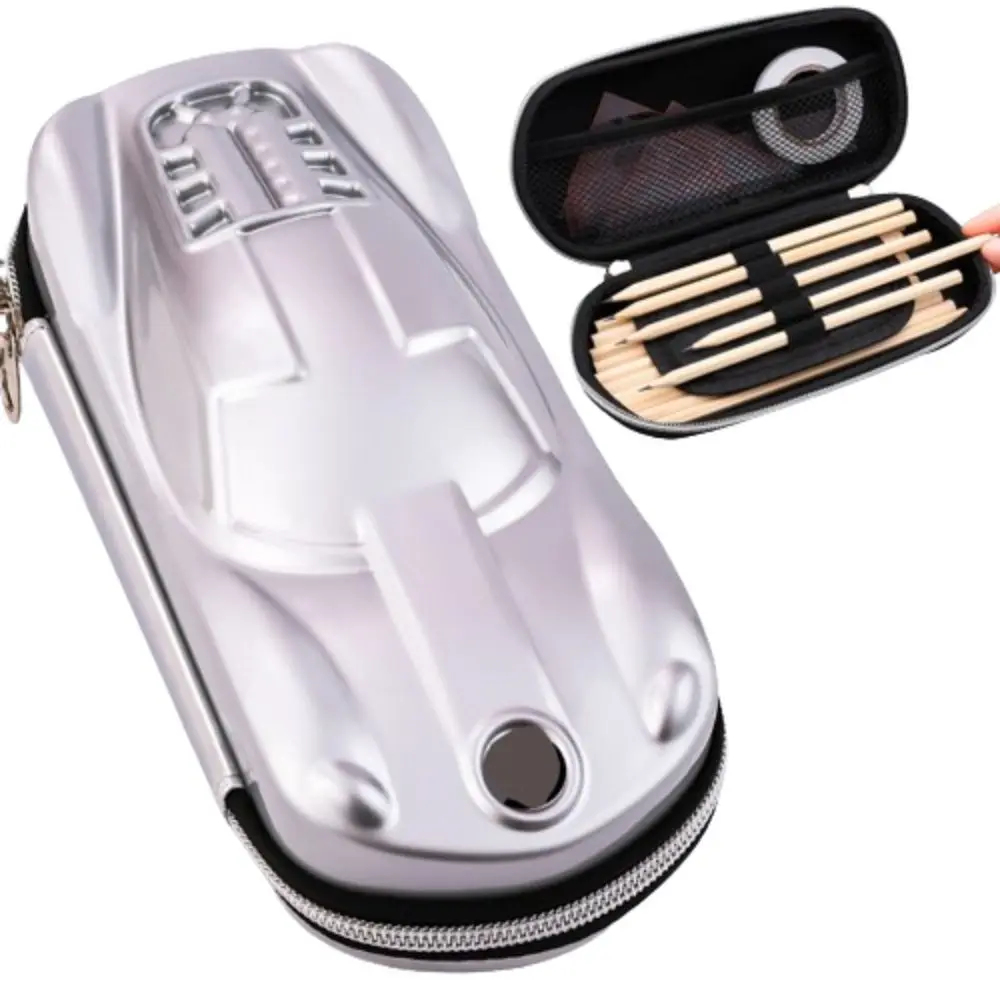 

Durable 3D Stationery Box Stereo Sports Car Creative Pencil Bag Multi-function Zippered Stationery Storage Organizer Boy Gift