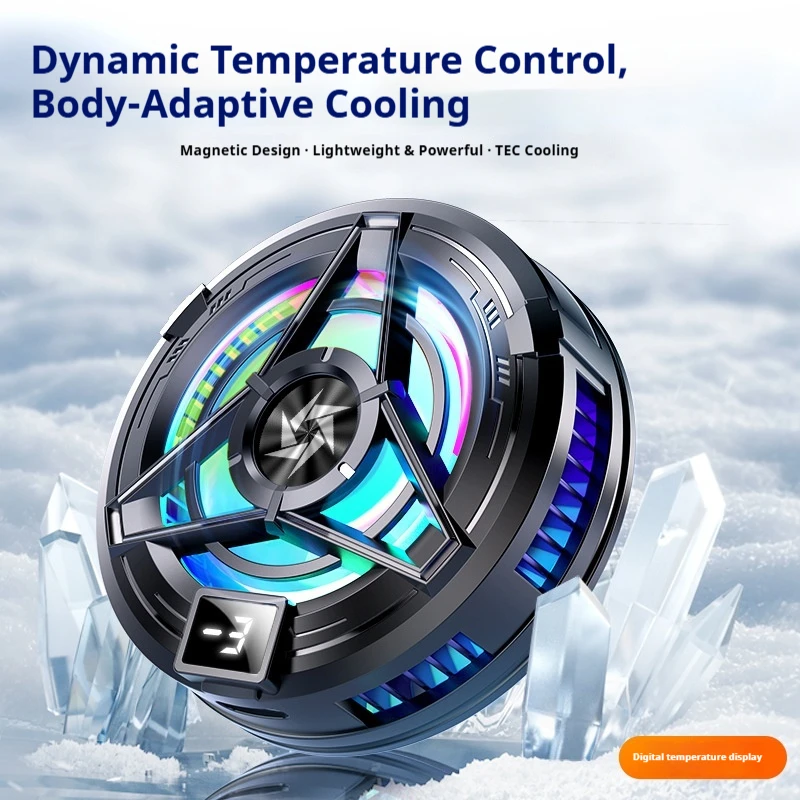 Magnetic Semiconductor Phone Cooler Back Clip Rapid Cooling Radiator For Smartphone Tablet Portable Gaming Live Streaming Fps