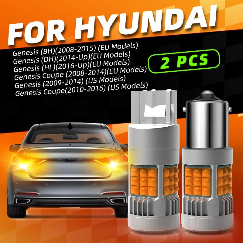 For Hyundai Genesis Coupe BH DH HI LED Turn Signal Lights Bulbs Blinker Direction Indicator 2008 2010 2012 2015 2016 2018 2019