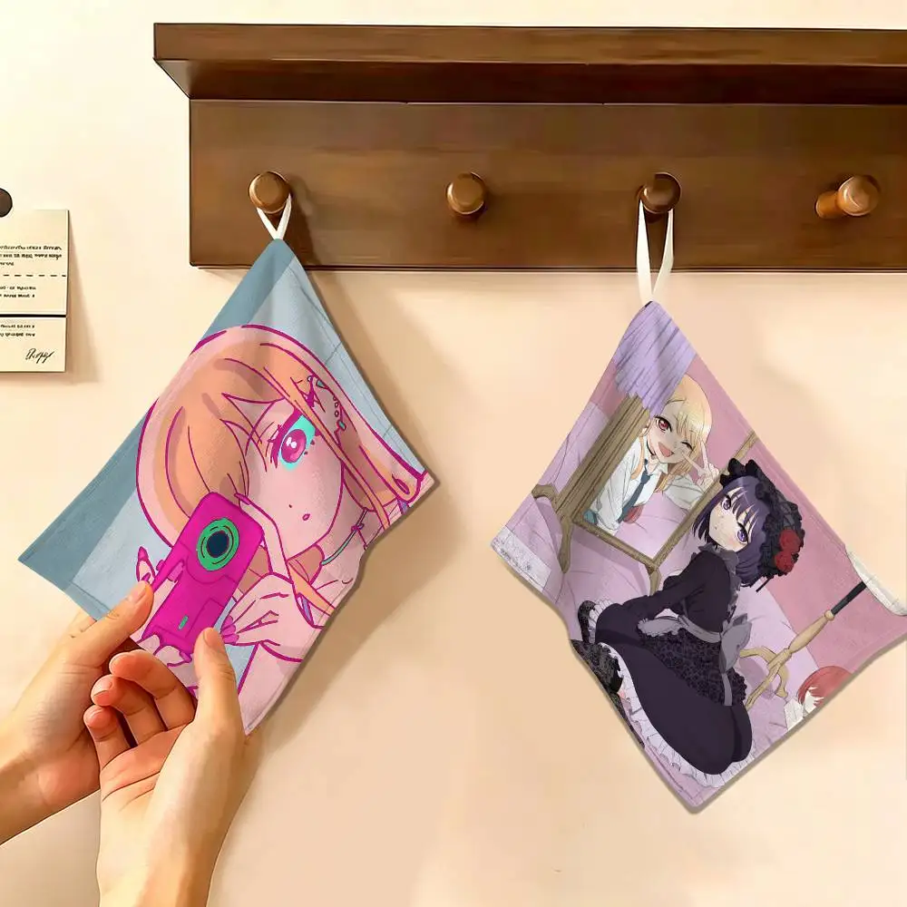 

My Dress Up Darling M-Marin Kitagawa Thickened Polyester Cotton Hanging Towel, High Absorbent Hand Wiping Towel for Indoor Use