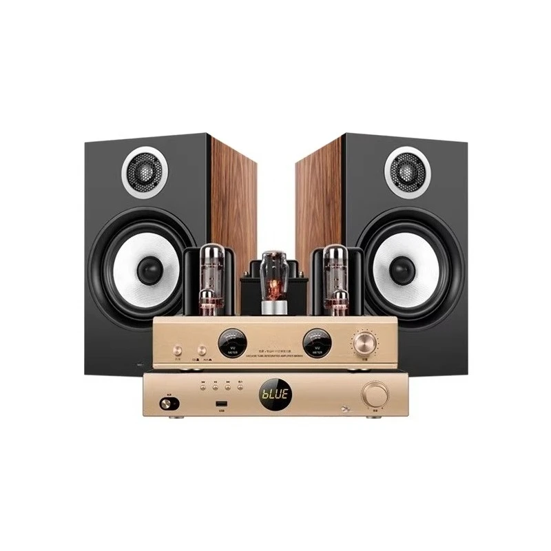 D538 Gall Power Amplifier HIFI Audiophile Grade CD Player Combination Audio Home Bluetooth Tube Speaker Set