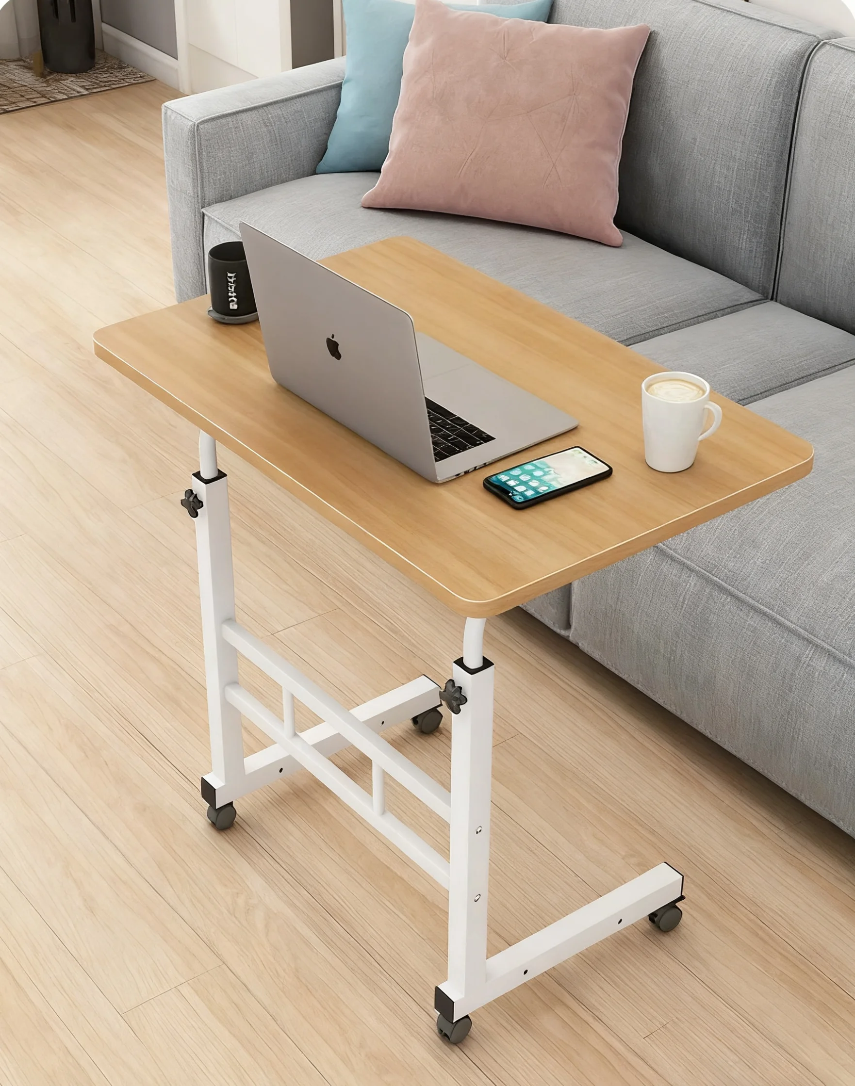 

Adjustable TV Tray Table Comfortable Laptop Table dinners for Eating TV Dinner Tray on Bed Sofa for Eating Reading 60x40cm compu