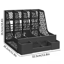 Organisateur de Bureau à Compartiments Multiples - Noir